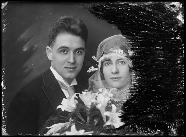 Jozef Lindeman en Elisabeth Appelboom Trouwfoto 1929